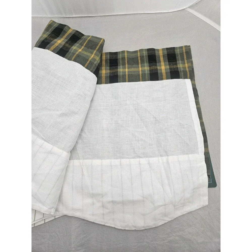 Park Designs Willow Lane Plaid Lined Layered Valance 72 in x 14 in - One Valance